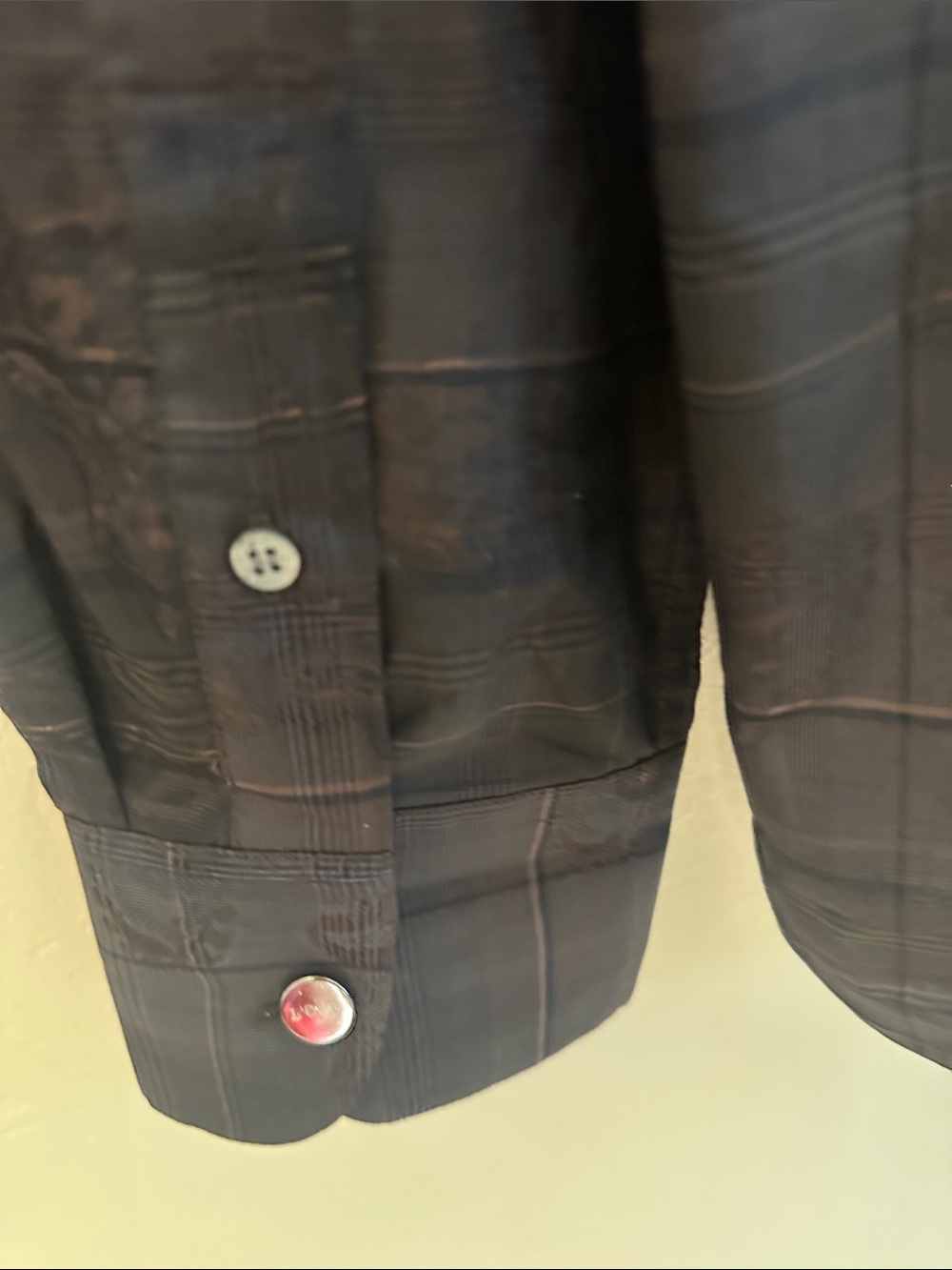 Ted Baker Black Plaid Paisley Button-Down Shirt - Picture 5 of 7